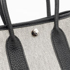 Hermes NEO GARDEN PARTY 23 CANVAS/NEGONDA ECRU-NOIR/NOIR SHW