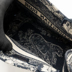 DIOR SMALL BOOK TOTE BLUE/WHITE TOILE DE JOUY REVERSE EMBROIDERY