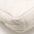 CHANEL SMALL 19 BAG LAMBSKIN WHITE MULTICOLOR HARDWARE