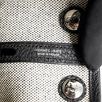 Hermes NEO GARDEN PARTY 23 CANVAS/NEGONDA ECRU-NOIR/NOIR SHW