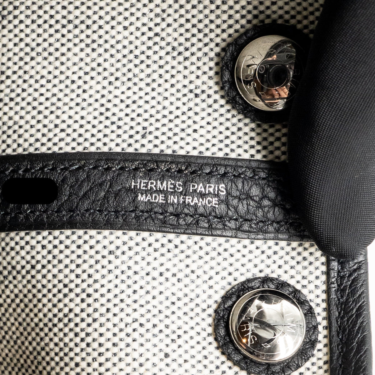Hermes NEO GARDEN PARTY 23 CANVAS/NEGONDA ECRU-NOIR/NOIR SHW