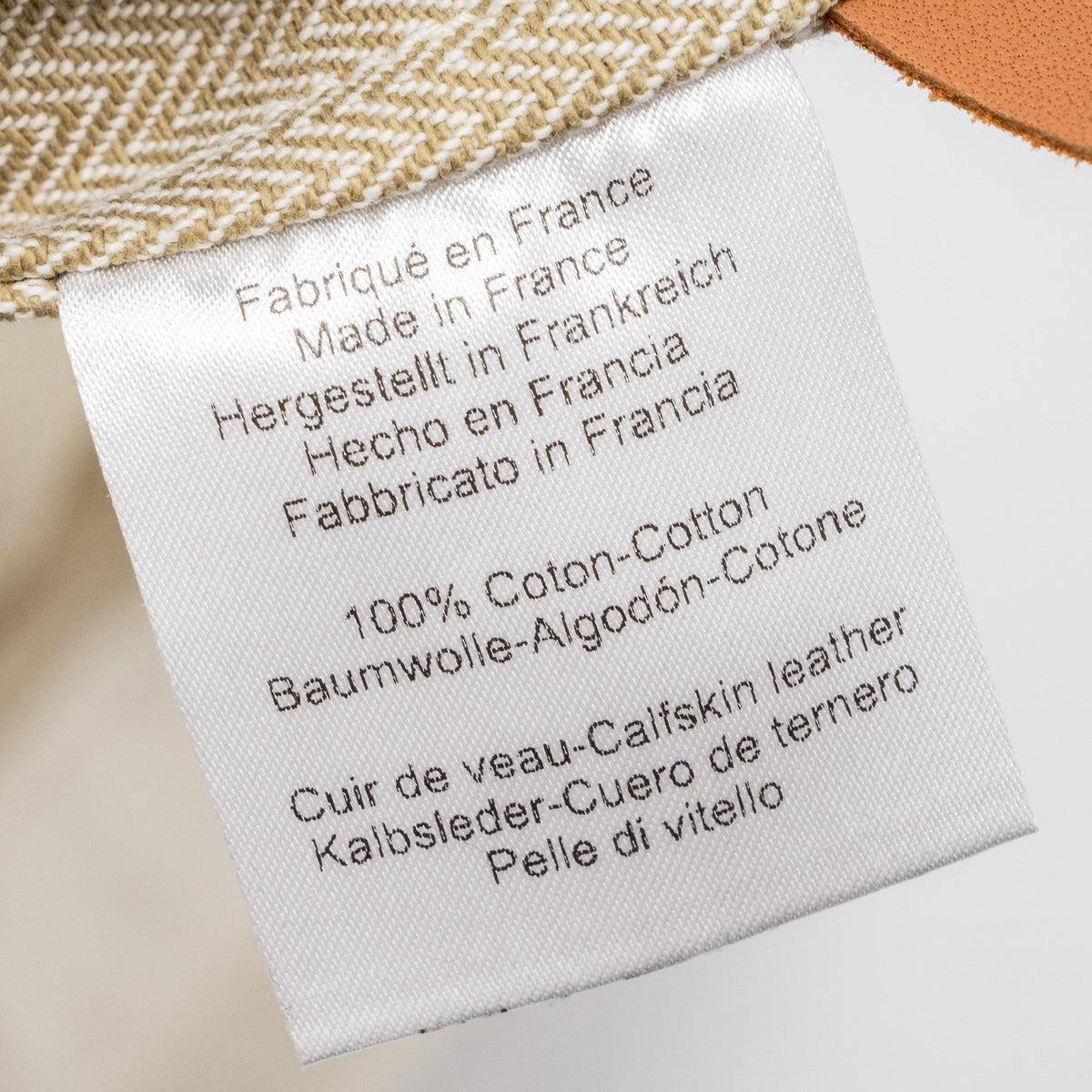 HERMES ALINE GROOMING BAG CANVAS CRAIE / GOLD