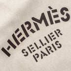 HERMES ALINE GROOMING BAG CANVAS CRAIE / GOLD