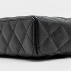 CHANEL 25P CC TOP HANDLE VANITY BAG CAVIAR BLACK LGHW(MICROCHIP)