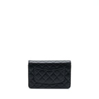 CHANEL CLASSIC WALLET ON CHAIN CAVIAR BLACK GHW (MICROCHIP)