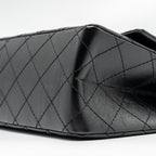 CHANEL LARGE 2.55 REISSUE FLAP BAG AGED CALFSKIN BLACK GHW