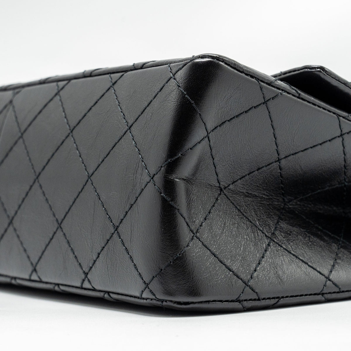 CHANEL LARGE 2.55 REISSUE FLAP BAG AGED CALFSKIN BLACK GHW