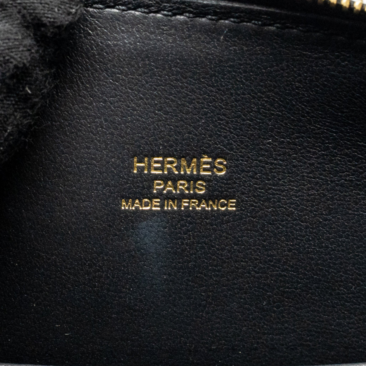 Hermes Mini Bolide Chevre mysore black GHW