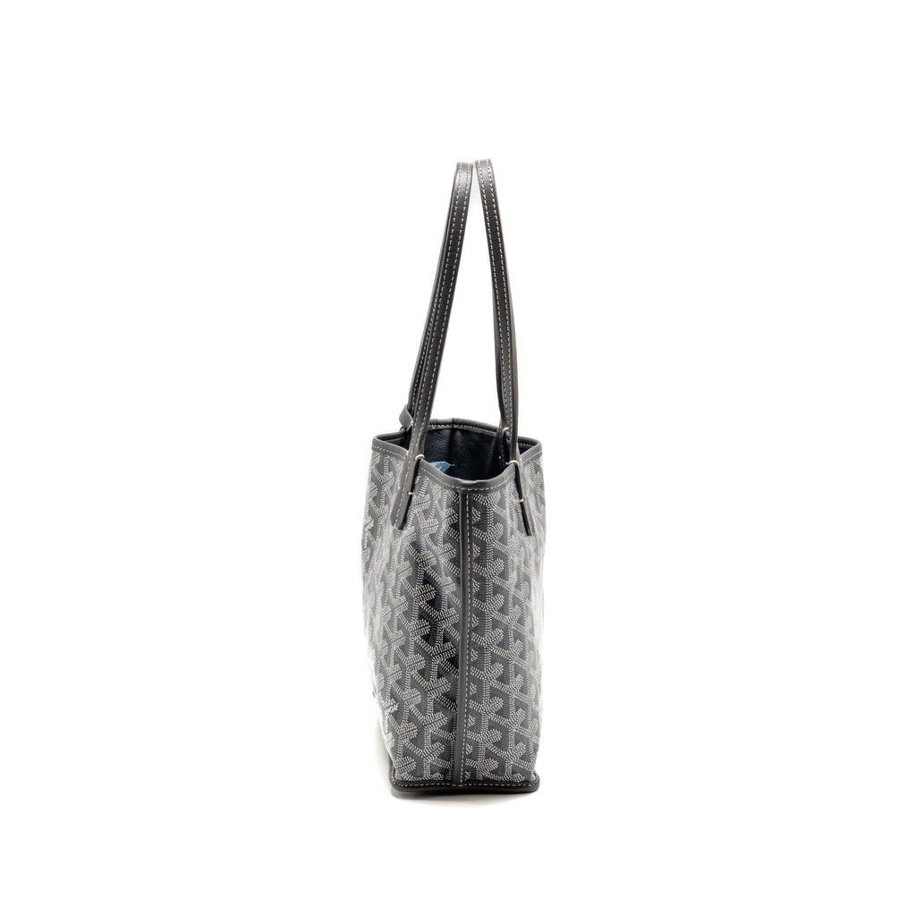 Goyard Mini Anjou Tote Bag French Bulldog Print Goyardine Canvas/Calfskin Grey SHW