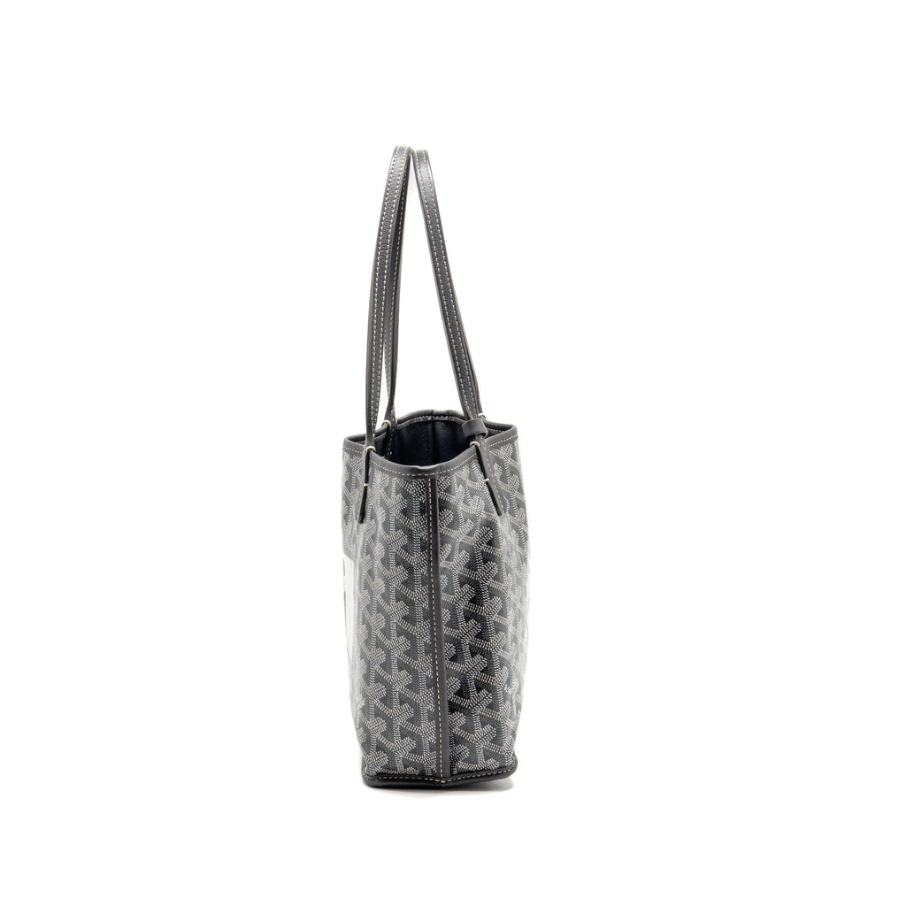 Goyard Mini Anjou Tote Bag French Bulldog Print Goyardine Canvas/Calfskin Grey SHW