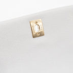 CHANEL SMALL COCO HANDLE CAVIAR LIGHT GREY LGHW