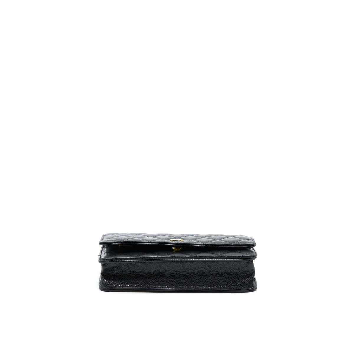 CHANEL CLASSIC WALLET ON CHAIN CAVIAR BLACK GHW (MICROCHIP)