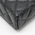CHANEL 25P CC TOP HANDLE VANITY BAG CAVIAR BLACK LGHW(MICROCHIP)