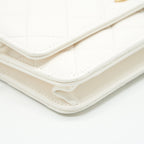 CHANEL PEARL CRUSH WALLET ON CHAIN WHITE GHW