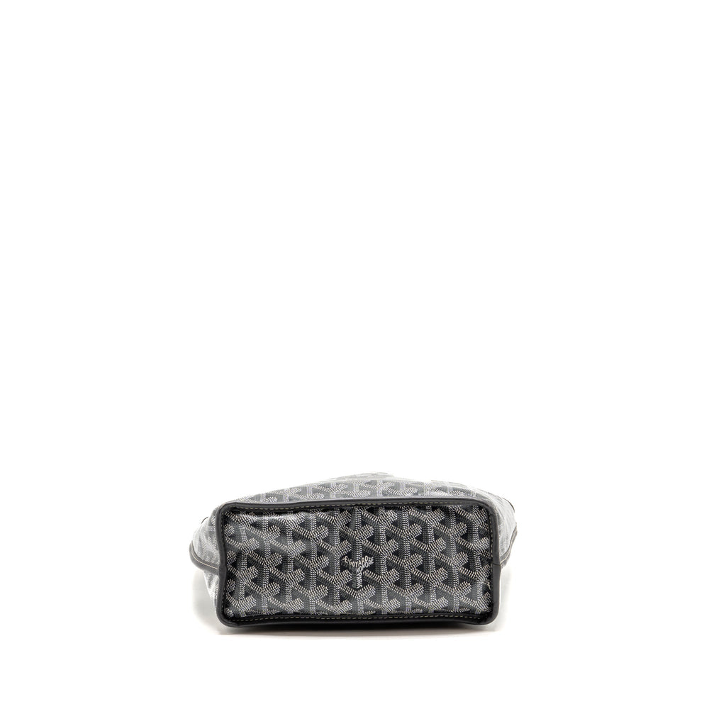 Goyard Mini Anjou Tote Bag French Bulldog Print Goyardine Canvas/Calfskin Grey SHW