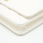 CHANEL PEARL CRUSH WALLET ON CHAIN WHITE GHW