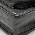 Saint Laurent/YSL Niki Baby Flap Bag Vintage Calfskin Grey Ruthenium Hardware