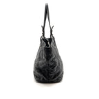 Chanel On the Road Large Shopping Tote Bag Shiny Grained Calfskin Black SHW