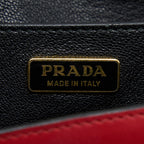 PRADA CASHIER BAG CALFSKIN RED /BLACK GHW