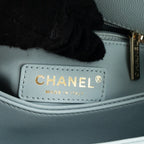 CHANEL SMALL COCO HANDLE CAVIAR LIGHT BLUE LGHW (MICROCHIP)