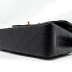CHANEL SMALL CLASSIC DOUBLE FLAP BAG CAVIAR BLACK GHW