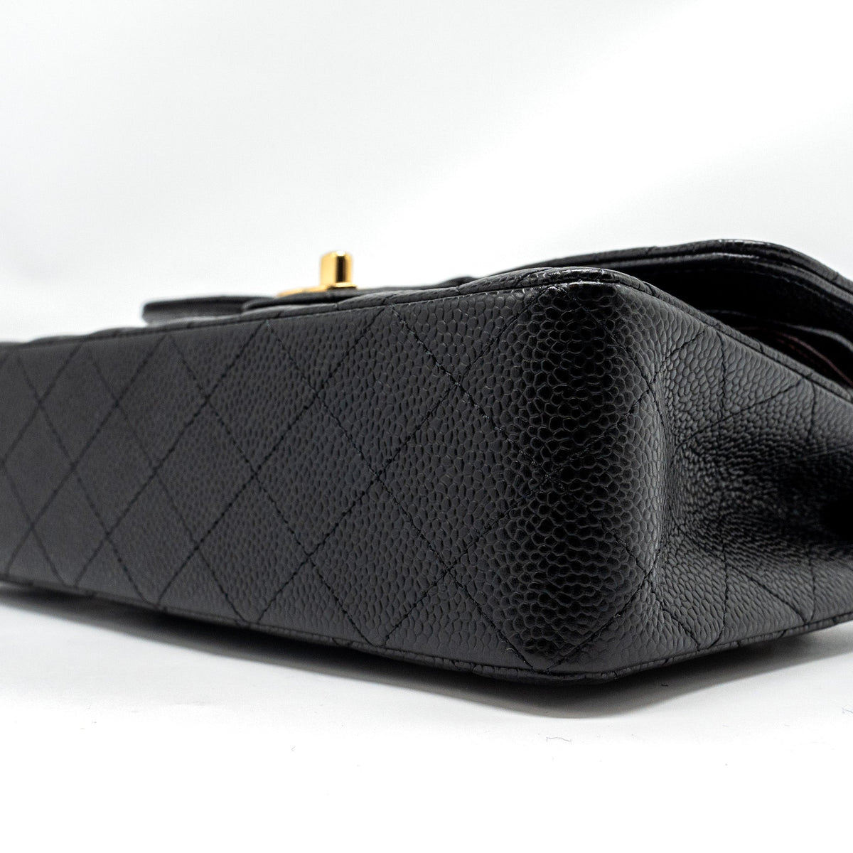 CHANEL SMALL CLASSIC DOUBLE FLAP BAG CAVIAR BLACK GHW