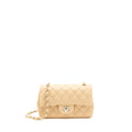 CHANEL MINI RECTANGULAR LAMBSKIN LIGHT BEIGE LGHW(MICROCHIP)