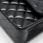 CHANEL SMALL CLASSIC DOUBLE FLAP BAG CAVIAR BLACK GHW