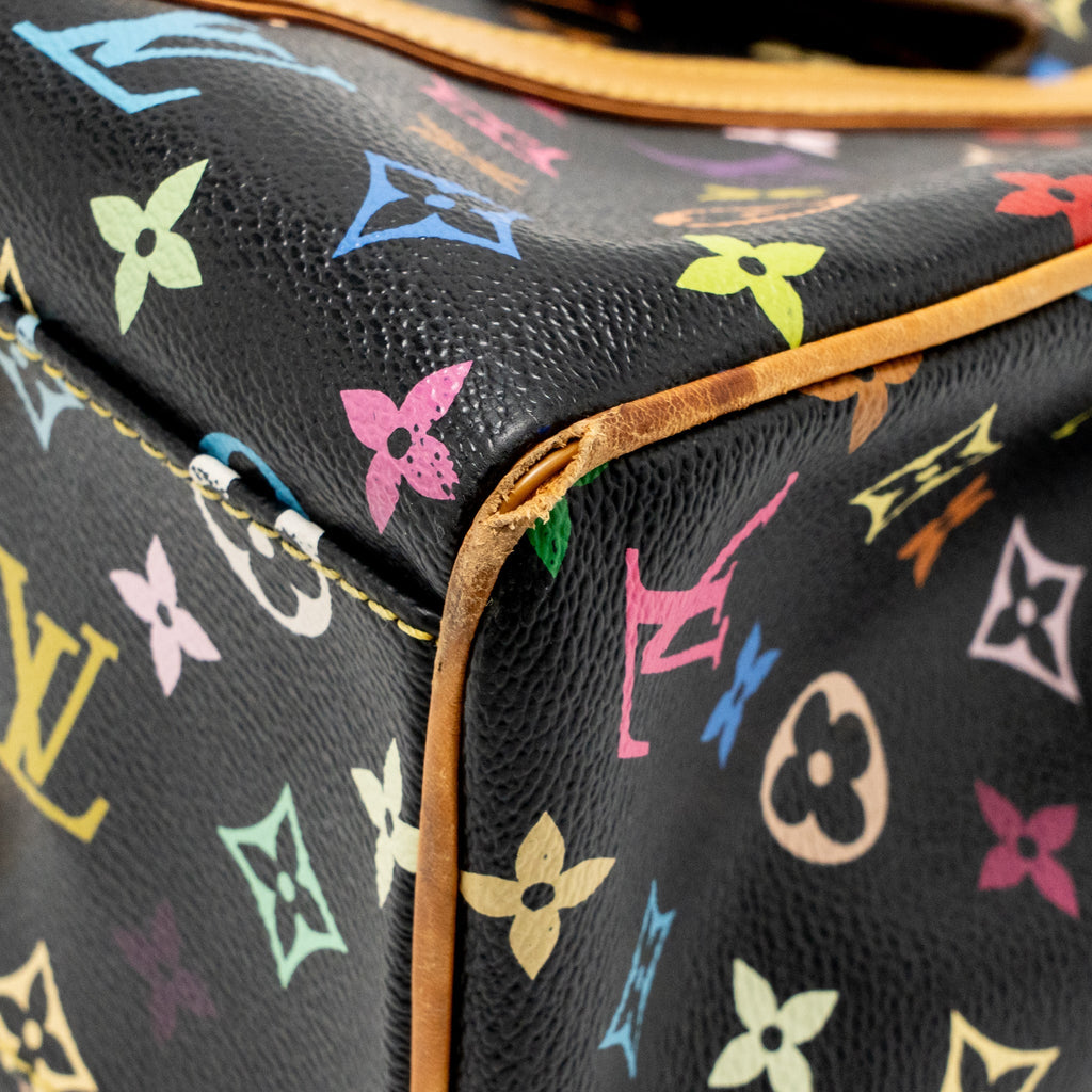 Louis Vuitton Aurelia Shoulder Bag Monogram Canvas Black/ Multicolour GHW
