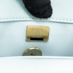 CHANEL SMALL COCO HANDLE CAVIAR LIGHT BLUE LGHW (MICROCHIP)