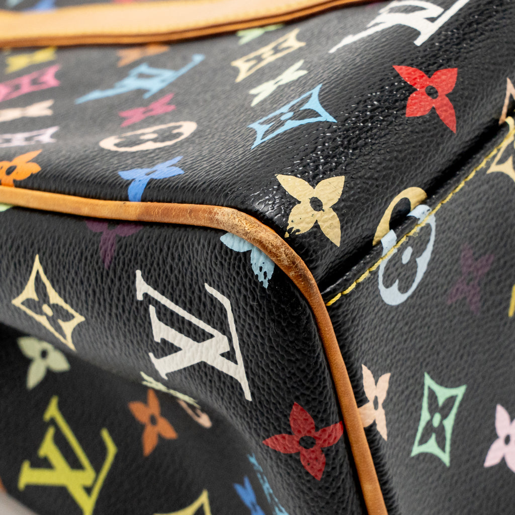 Louis Vuitton Aurelia Shoulder Bag Monogram Canvas Black/ Multicolour GHW