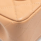 CHANEL MINI RECTANGULAR FLAP BAG LAMBSKIN CARAMEL LGHW (MICROCHIP)