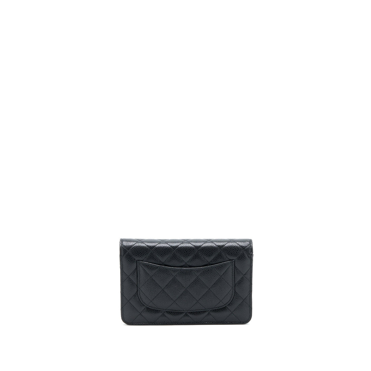 CHANEL CLASSIC WALLET ON CHAIN CAVIAR BLACK GHW (MICROCHIP)