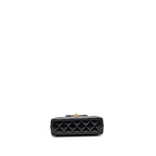 Chanel MINI KELLY SHOPPING TOTE BAG SHINY CRUMPLED CALFSKIN BLACK GHW (MICROCHIP)