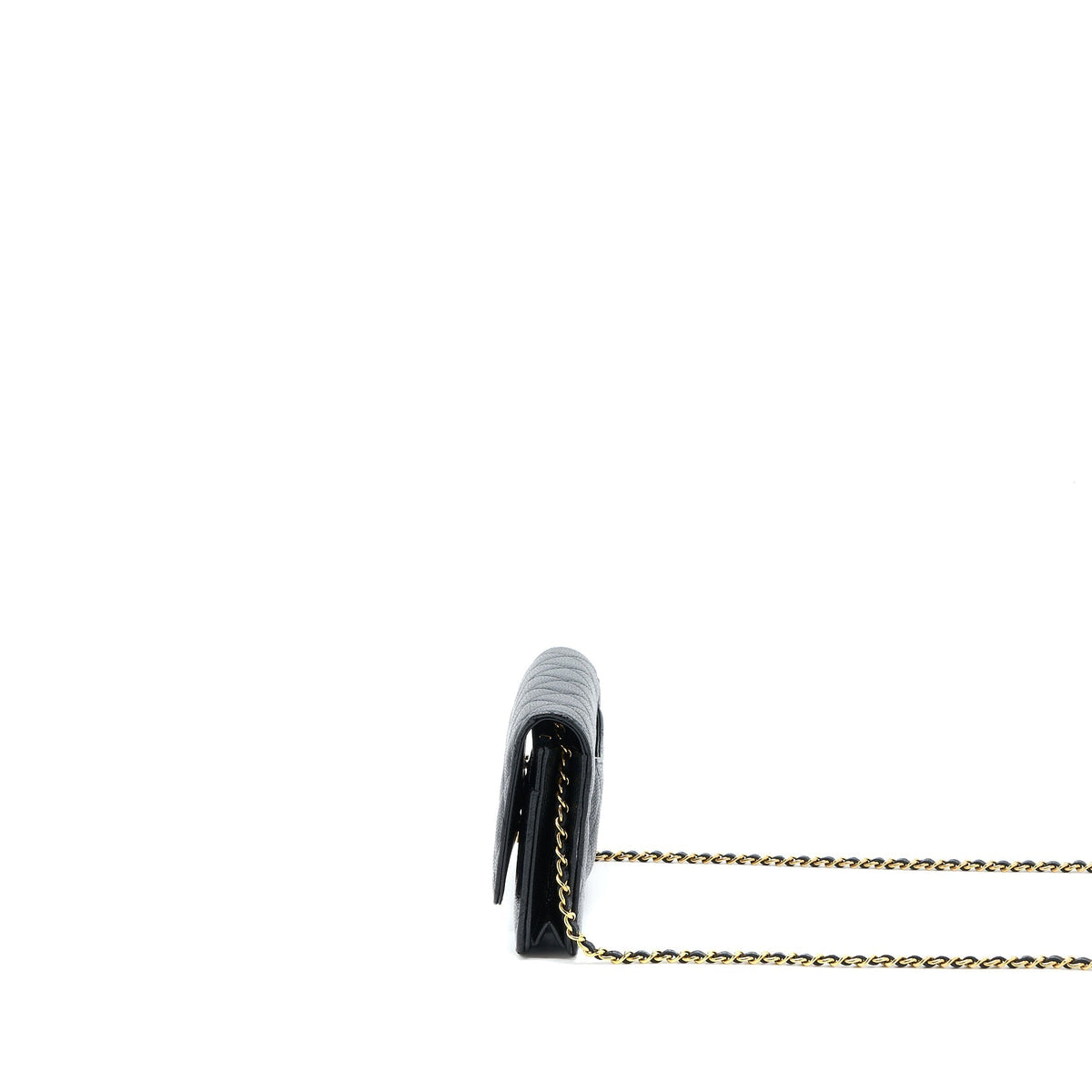 CHANEL CLASSIC WALLET ON CHAIN CAVIAR BLACK GHW (MICROCHIP)