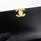 CHANEL 24C GOLD CRUSH FLAP BAG CALFSKIN BLACK GHW (MICROCHIP)