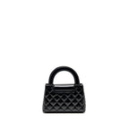 Chanel MINI KELLY SHOPPING TOTE BAG SHINY CRUMPLED CALFSKIN BLACK GHW (MICROCHIP)