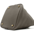 HERMES PICOTIN 22 LOCK BAG CLEMENCE GRIS ETAIN GHW