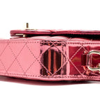 CHANEL 24C MINI FLAP BAG WITH STAR COIN PURSE PATENT/CALFSKIN METALLIC PINK LGHW (MICROCHIP)