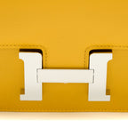 Hermes Constance Mini Evercolor Jaune Amber/Rose Lipstick SHW