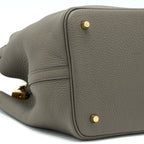 Hermes Picotin 22 Lock Bag Clemence Gris Etain GHW