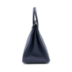Hermes Birkin 40 Officer Togo/Swift Blue Nuit/Vert Cypres SHW