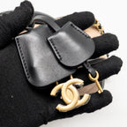 Chanel medium filigree vanity case caviar beige/black GHW