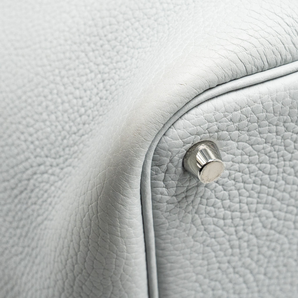 Hermes Picotin 18 Lock Bag Clemence Blue Pale SHW