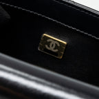 CHANEL 24C GOLD CRUSH FLAP BAG CALFSKIN BLACK GHW (MICROCHIP)
