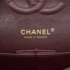 CHANEL CLASSIC DOUBLE FLAP BAG LAMBSKIN MEDIUM BLACK GHW SERIAL 19