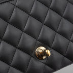 CHANEL MINI SQUARE FLAP BAG LAMBSKIN BLACK GHW