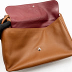 Chanel 26S Maxi Flap Bag Grained Calfskin Camel SHW (Microchip)