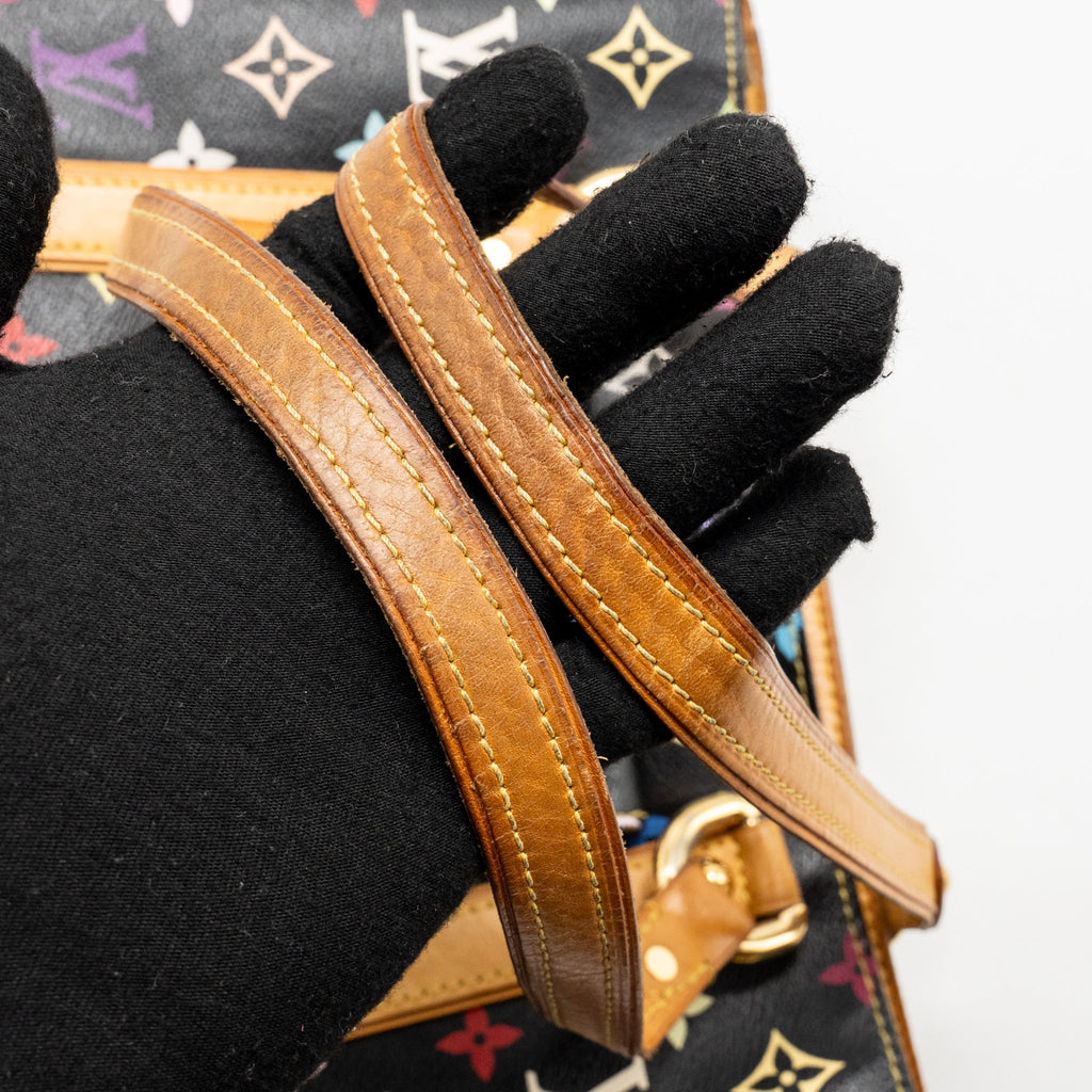 Louis Vuitton Aurelia Shoulder Bag Monogram Canvas Black/ Multicolour GHW