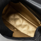 CHANEL PEARL CRUSH MINI SQUARE FLAP BAG LAMBSKIN BLACK GHW (MICROCHIP)